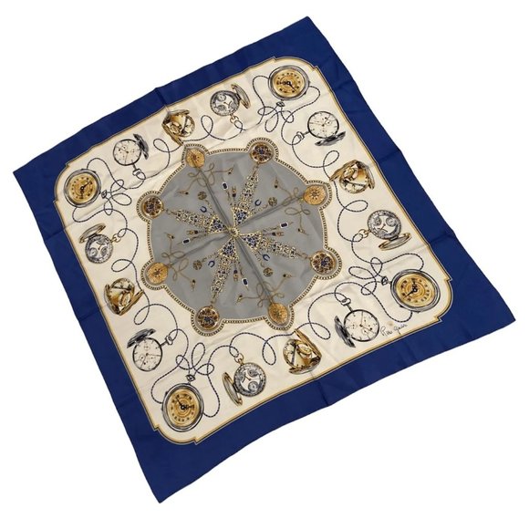 Authentic RARE! Rolex Geneve Swiss Vintage 90cm Silk Scarf - Picture 1 of 10